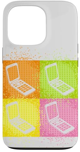 Hülle für iPhone 13 Pro Retro Pop-Art Ästhetik Klapp-Handy Vintage Flip Fold Phone