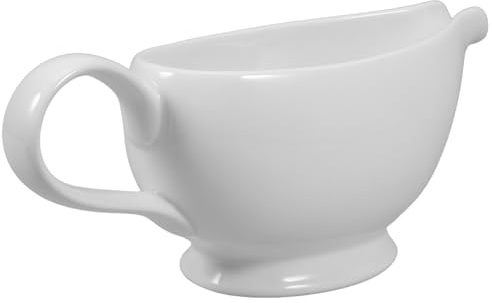 PRETYZOOM Saucière En Céramique Capacité Pour Sauce Steak Design Moderne Avec Poignée Blanche Pour La Maison Et Le Restaurant