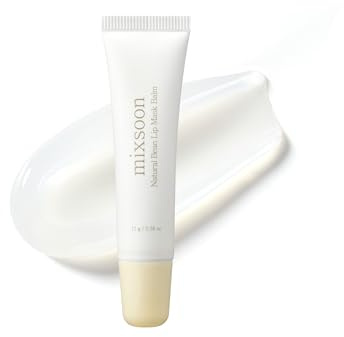mixsoon Natural Bean Lip Mask Balm, Hydrating & Nourishing Lip Balm, Fermented Soybeans, Shea Butter, and Jojoba Oil for Soft, Smooth, and Protected Lips (11g)
