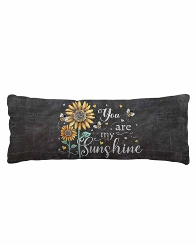 Pillowcase 20x60 Inch - Body Bee Flower Farmhouse Soft Brushed Microfiber Pillow Covers with Hidden Zipper Closure Bed Pillow Shams for Bedroom Sofa Car, 1pcs