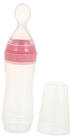 Mikinona Flasche aus mit Weichem Löffelaufsatz zum Quetschen Babybreispender für Brei und Pürierte Nahrung Frei Leicht zu Reinigen Geeignet für Flüssige und Feste Babynahrung