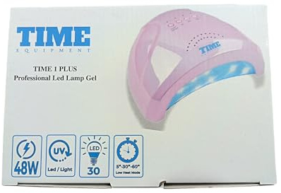 TIME 1 PLUS Lampada LED Professionale per Gel, 48W, 30 LED UV, Timer 3 Modalità, per Salone di Bellezza e Centri Estetici
