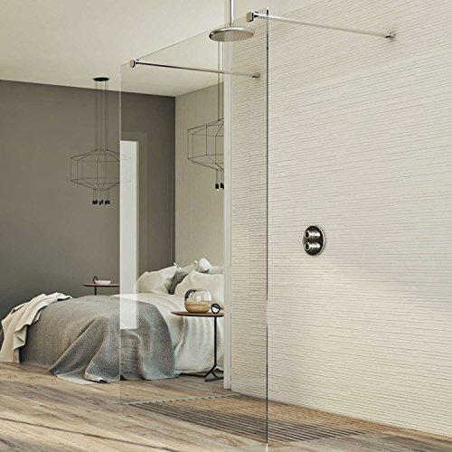 Parete doccia 120 CM in vetro trasparente 8mm mod. Walk in Free H198