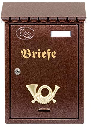 PACH Retro Briefkasten T7 Antik Gold 0.8 mm Stark Wandmontage