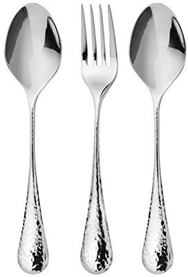 Robert Welch Honeybourne Bright Cutlery Serving Set, 3 Piece. Made from Stainless Steel.
