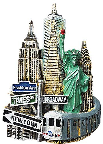 MUYU Magnet 3D New York USA Kühlschrankmagnet, Souvenir, Heim & Küche Dekoration, Reise Souvenir Geschenk, Polyresin, 1 Stück