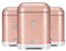 Tower T826015R Kitchen Storage Canisters, Glitz Range, Blush Pink, Set of 3