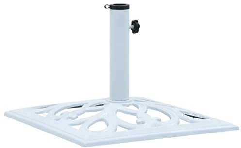 vidaXL Parasollfot vit 12 kg 49 cm gjutjärn