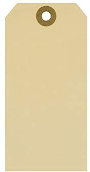 1.000 Manila-Etiketten 120x60mm einzeln ohne Faden beige-braun | Kartonetiketten, 120x60mm, ohne Faden, beige-braun
