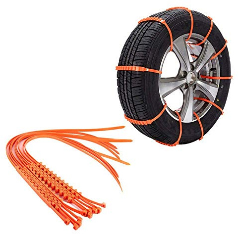 Riloer Cadenas para Neumáticos de Coche 20 Piezas Cadenas de Nieve Antideslizantes Universales para Neumáticos, Tracción de Emergencia Universal para Neumáticos de Ancho 145-295 mm
