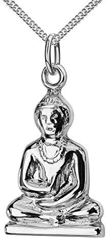 Kettenanhänger Silber Buddha Silberanhänger für Damen Mit Halskette 55 cm