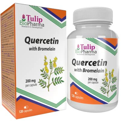 Quercetin mit Bromelain 120 Kapseln, Laborgeprüft, Hochdosiert, Nicht GVO