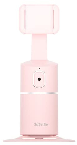 Support téléphone Intelligent Selfie Stick Selfie, Suivi du Visage, Perche Selfie, Camera Suivi Automatique Photos et vidéos 360°, Stream Live, appels vidéo, Tiktok, trépied, Rotation,Vlog Chat (Rose)