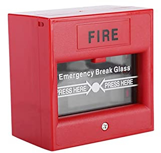 TECKEEN Door Release Security Glass Break Alarm Switch for Home/Business Security Fire Panic Box Emergency Exit Button