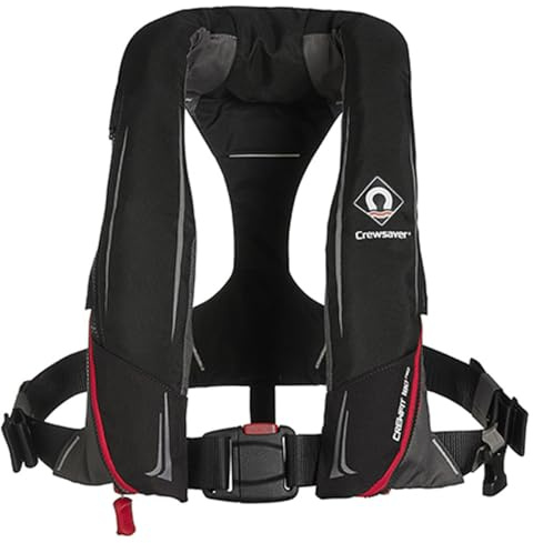 Crewsaver 2024 Crewfit + 180N ISO Single Manual 9720BRM - Black/Red