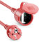 deleyCON 15m Outdoor Verlängerungskabel Stromkabel IP44 (H07RN-F 3G1.5mm²) Strom Verlängerung Witterungsbeständiges Gummi-Kabel für Außenbereich - Schutzkontakt Stecker auf Buchse - Rot