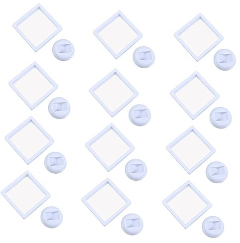 Garneck 12sätze Transparente Schwimmende Pe-folien-displaybox Schmuck Münz Aufbewahrung Stabiles Verzerrungsfreies Schmuckständer-behälter Geeignet Für Ringe Armbänder Medaillen