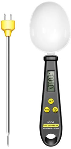 DollaTek Báscula de cuchara digital Cuchara medidora electrónica Báscula de pesaje para alimentos y café Alta precisión para el hogar Báscula de cocina de 500/0,1 g con pantalla LCD