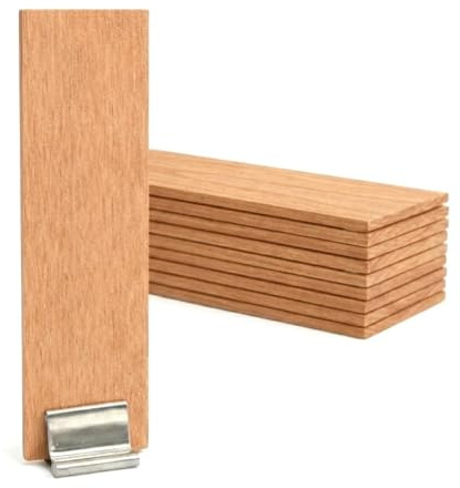 Candleverse Holzdocht für Kerzen 50 Stück | Kerzendochte für Kerzenherstellung | DIY Kerzen gießen | Basic - 70x20x1mm