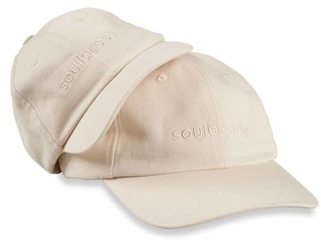 Soulbuddy Herren Basecap Cap Kinder – 2er-Set Familien Outfit Set – Geschenk für Papa – Muttertagsgeschenk – Geschenke für Männer – Papa Geschenk – Cream – One Size und Kids S