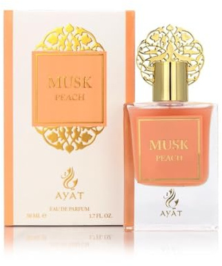 BUSINESS SQUARE BS Ithra Eau de Parfum Musk 50 ml Dubaï pour Femme et Homme - Une Fragrance Orientale Sensuelle Conçue et Fabriquée aux Émirats (Peach)