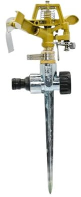 QAZMLP Fournitures de Jardin Arroseurs à Jet Rotatif d'irrigation Rotatif avec Support en métal Arroseurs à Bascule for pelouse de Jardin Buse en Alliage de Zinc agricole Buse(A)