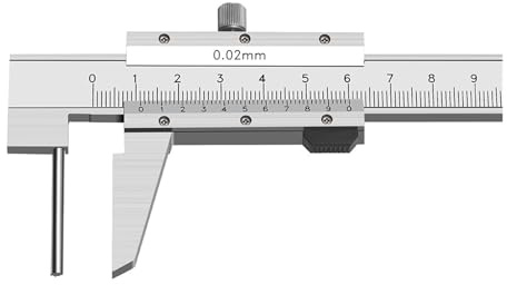 DAISHUJIE Calibro a corsoio 0-150mm 0-200mm Nonio Calibro for Spessore della Parete del Tubo Alta durezza 4CR13 Strumenti for misurazione dello Spessore del Tubo in Acciaio Inossidabile(0-150mm)