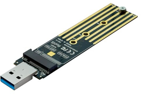 LYEAA USB 3.1 Gen 2 to M.2 NVMe SSD Converter Adapter for 2TB PCIe M Key Drives Type A M.2 Direct Plug-in Adapter