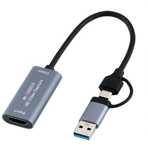BAHJKASD Videoaufnahmen Karten USB+Typ C Zu HDTV USB Video Erfassen Geräte Konvertiten Digitalkonverter Für PC Laptop Spiele