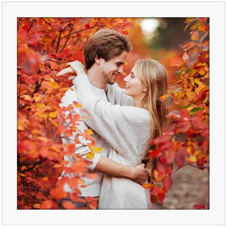 Ditwis 6x6 Photo Frame White, Square Picture Frame 15x15 cm for Living Room, Bedroom and Office, Wall or Desktop Display, Vertical or Horizontal