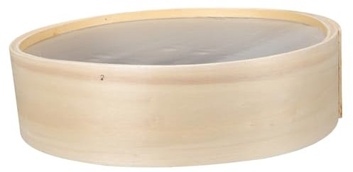 VALICLUD Colador De Harina Madera Malla Fino Sin Esfuerzo para Hornear Pan Repostería y Azúcar Práctico Tamiz Manual para Cocina Doméstica