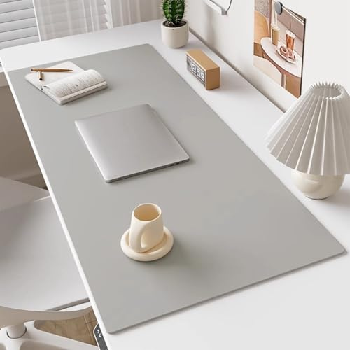 Alfombrilla de escritorio, protector de mesa de piel sintética PU, alfombrilla antideslizante para computadora de oficina, almohadillas de ratón impermeables grandes para juegos para trabajo, hogar
