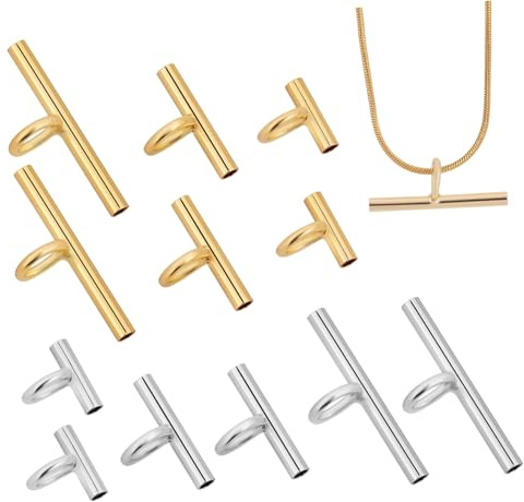 DOITOOL 12Pcs Brooch Pendant Converters Metal Pin Adapters with Multiple for Jewelry Making Lightweight Easy to Connect Brooch to Necklace Converters