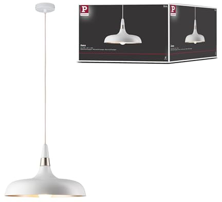 Paulmann 78484 Pendelleuchte Juna E27 max. 20W Weiß matt, Champagner dimmbar Metall