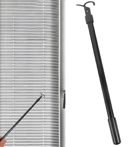 Cordless Blinds Draw Rod - Adjustable Retractable Tilt Wand for Window Shades and Blinds, Lightweight Blind Opener Pole with Easy Grip Handle for Home Office Travel Use