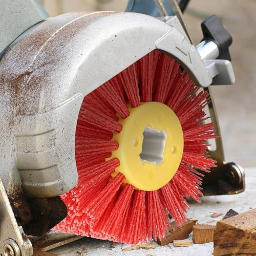 Cepillo de lijado, 120Mm Nylon Alambre Dibujo Rueda Pulido Cepillo Para Procesamiento de Madera Satinado Máquina Pulidora Superficies Acabado Carpintería