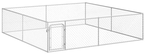 Hundeauslauf für Draußen,Outdoor-Hundezwinger Verzinkter Stahl 4 x 4 x 1 m für Kleine und Mittlere Hunde