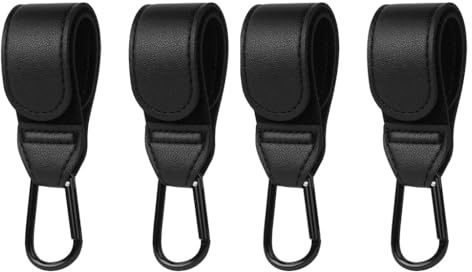 4 Pièces Crochets Poussettes, Attache Poussette Universel pour Sac a Langer, Mousqueton Poussette Solide pour Accrocher des Sacs à Provisions et Sacs à Dos, Accessoires Poussette Pratiques