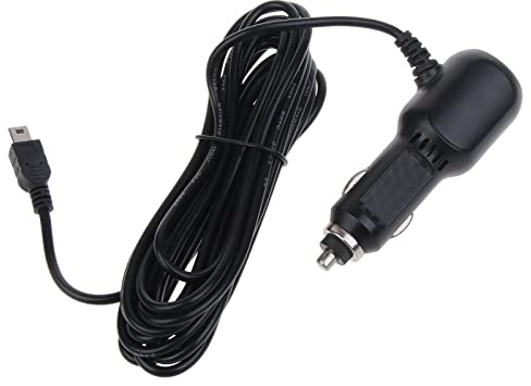 Ldbuejiaja Caricabatterie da auto USB per Dash Cam, cavo di alimentazione, alimentatore, leggero, adatto per fotocamere, cavo