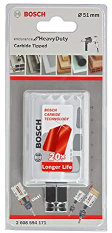 Bosch Professional Carbide Lochsäge Endurance for Heavy Duty (Ø 51 mm, Zubehör Bohrmaschine)