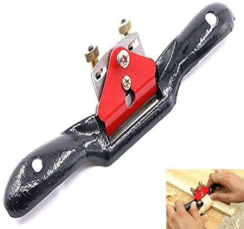 YAOBAO Alisadora Manual de Metal Ajustable, alisadora de Hoja Plana Afeitado Afeitado Herramientas de Mano 9 / 215Mm, Rojo, 1 Piezas