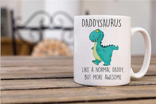 60 Second Makeover Limited Daddysaurus Mug - Best Daddy Gifts for New Parents, Daddy Birthday Gifts, Dad Mug from Kids, Best Dad for Christmas New Parents Fathers Day
