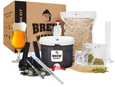 Brew Monkey Bierbrauset Tripel | Komplett Set 5 Liter Bier | 8,2% Vol | Bier Brauen Set | Männergeschenke | Bier Geschenke für Männer | Geburtstagsgeschenk für Männer | Originelles Weihnachtsgeschenk
