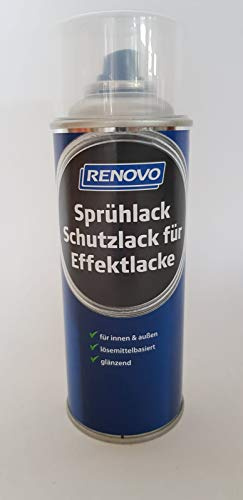 Renovo Schutzlack Farblos für Effekt-Lacke, glänzend, für Innen und außen, lösemittelbasiert, 400 ml
