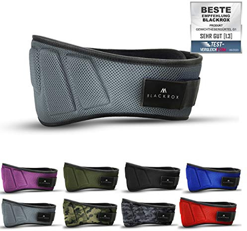 BLACKROX Gewichthebergürtel G1 Vergleichssieger Trainingsgürtel Fitness Gürtel Krafttraining bodybuilding Gewichtheben Powerlifting Gym Weightlifting Belt training Herren Damen