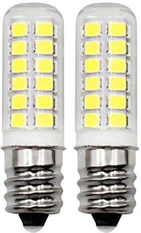 ZHENMING E12 LED Dryer Bulbs Fridge Water Dispenser Light 120V 10W 15W 20W Replacement, 2W C7 Daylight White 6000K for Small Appliance Parts, Salt Lamp, Chandelier, Pack of 2