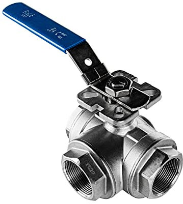 FSA Kugelhahn Edelstahl 316 1 1/2 2-Teilig 3-Wege ISO 5211