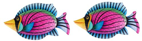 YARNOW 2stücke Vintage Fisch Wanddeko Kreative Eisen Fisch Skulptur Für Garten Balkon Wohnzimmer Einzigartige Wandkunst Für Innen Außen Langlebig Stilvoll Geschenkidee Für