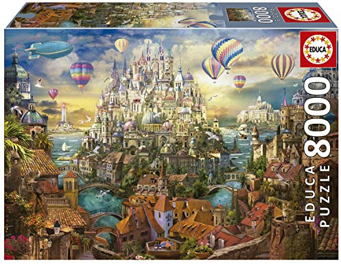 Educa - Puzzle 8000 Teile für Erwachsene | Stadt der Täume, 8000 Teile Puzzle für Erwachsene und Kinder ab 14 Jahren. Inklusive Ersatzteilservice, Solange der Vorrat reicht (19570)