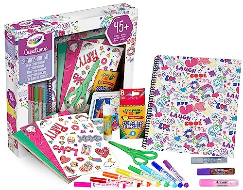 CRAYOLA - Creation, Set Crea il tuo Album Scrapbook, Attività Creativa fai-da-te, Regalo per Bambine e Ragazze, da 8 anni, 04-0944